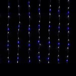 480 LED Christmas Digital Curtain Waterdrip Light Blue And White  (1.8M X 2.4M)
